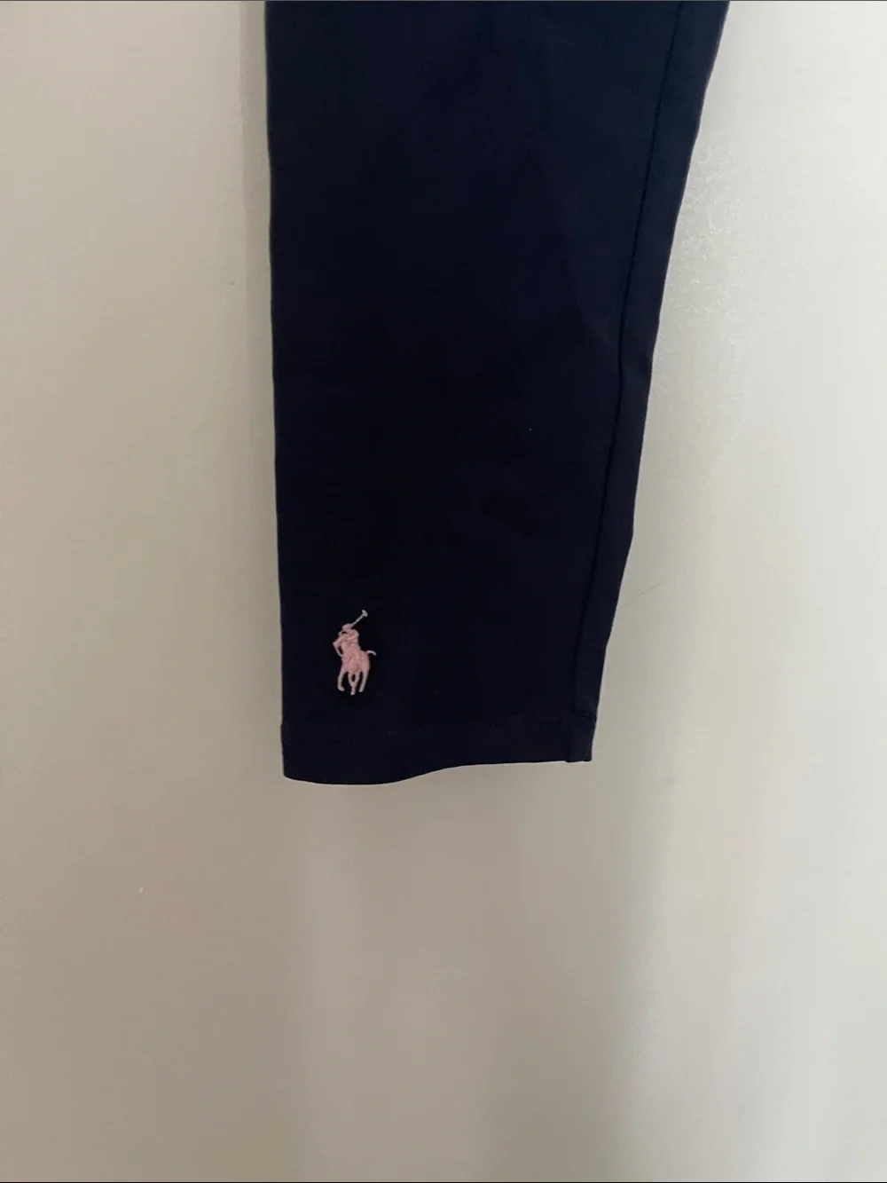 Ralph Lauren Girls' Dark Navy Stretch Leggings with Pony Logo